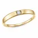 lab grown Diamant Solitärring aus vergoldetem Sterlingsilber