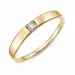 lab grown Diamant Memoirering aus vergoldetem Sterlingsilber
