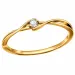 lab grown Diamant Solitärring aus vergoldetem Sterlingsilber