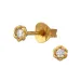 runden Ohrringe in vergoldetem Sterlingsilber mit lab grown Diamant 