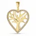 Herz Lebensbaum Zirkon Anhänger aus 9 Karat Gold