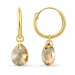 Tropfen Kreolenohrringe in vergoldetem Silber