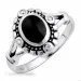 Kollektionsmuster Onyx Ring aus Silber