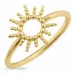 Sonne Ring aus vergoldetem Sterlingsilber
