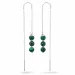 Malachit ketten ohrringe in Silber - Loom Stones