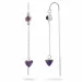 Amethyst ketten ohrringe in Silber