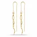 lange ketten ohrringe in vergoldetem Silber