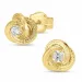 Zirkon Ohrstecker in 9 Karat Gold mit Zirkon - Gold Collection