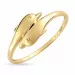 Einfacher Delfin Gold Ring aus 9 Karat Gold