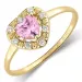 Elegant Herz rosa Zirkon Ring aus 9 Karat Gold