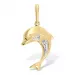 Delfin Anhänger aus 9 Karat Gold mit Rhodium