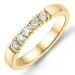 Memoirering in 14 karat gold 5 x 0,05 ct