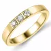 Memoirering in 14 Karat Gold 3 x 0,05 ct