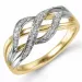 Diamant Ring in 14 Karat Gold mit Rhodium 0,10 ct