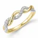 Diamantring in 14 Karat Gold- und Weißgold 0,13 ct