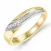 Diamant gold ring in 14 karat gold- und weißgold 0,08 ct