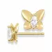 Schmetterlinge Ohrringe in 9 Karat Gold mit Zirkonen