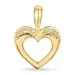 Herz Diamant Anhänger in 14 karat Gold 0,02 ct