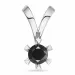schwarz Diamant Anhänger in 14 karat Weißgold 0,50 ct