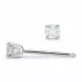 2 x 0,10 ct Diamant Solitärohrstecker in 14 Karat Weißgold mit Diamant 