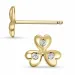 Blumen Diamant Ohrstecker in 14 Karat Gold mit Diamant 