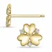 Blumen Diamant Ohrstecker in 14 Karat Gold mit Diamant 