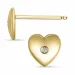 Herz Diamant Ohrstecker in 14 Karat Gold mit Diamant