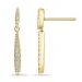 lange Diamant Ohrringe in 14 Karat Gold mit Diamant