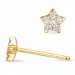 Stern Diamant Ohrstecker in 14 Karat Gold mit Diamant