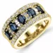 Saphir Diamantring in 14 Karat Gold 0,49 ct 1,75 ct