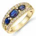 Saphir Diamantring in 14 Karat Gold 0,21 ct 1,35 ct