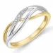 Diamantring in 14 Karat Gold- und Weißgold 0,015 ct