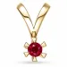 echten Rubin Anhänger in 14 karat Gold 0,30 ct