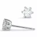 2 x 0,25 ct Diamant Solitärohrstecker in 14 Karat Weißgold mit Diamant 
