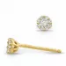 Blumen Diamant Diamantohrringe in 14 Karat Gold mit Diamant 