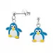 Preiswerten Pinguin Ohrringe in Silber