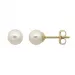 5 mm Støvring Design weißen Perle Ohrringe in 8 Karat Gold