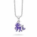 Støvring Design einhorn Halskette mit Anhänger in Silber violettem Emaille