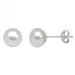 8 mm Støvring Design weißen Perle Ohrringe in Silber
