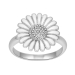 15 mm Siersbøl Marguerite Ring in rhodiniertem Silber