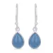 tropfenförmigen blauem Chalzedon Ohrringe in Silber - Loom Stones