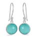 runden Türkis Chalzedon Ohrringe in Silber - Loom Stones