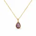 Tropfen Amethyst Halskette aus vergoldetem Sterlingsilber und Anhänger aus vergoldetem Sterlingsilber