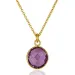 Amethyst Halskette aus vergoldetem Sterlingsilber und Anhänger aus vergoldetem Sterlingsilber