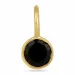 klein schwarz Onyx Anhänger aus vergoldetem Sterlingsilber - Loom Stones