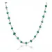 Simpel grünem Onyxe Halskette aus Silber 42 cm plus 5 cm x 3,0 mm