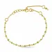 Echten Peridot Armband aus vergoldetem Sterlingsilber 15 cm plus 6 cm x 3,0 mm