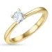 4,7 mm Zirkon Goldring aus 9 Karat Gold