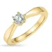 5,4 mm Zirkon Solitärring aus 9 Karat Gold