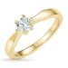 4,7 mm Zirkon Solitärring aus 9 Karat Gold